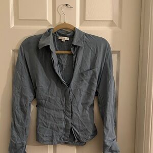 Vince Blue long sleeve blouse